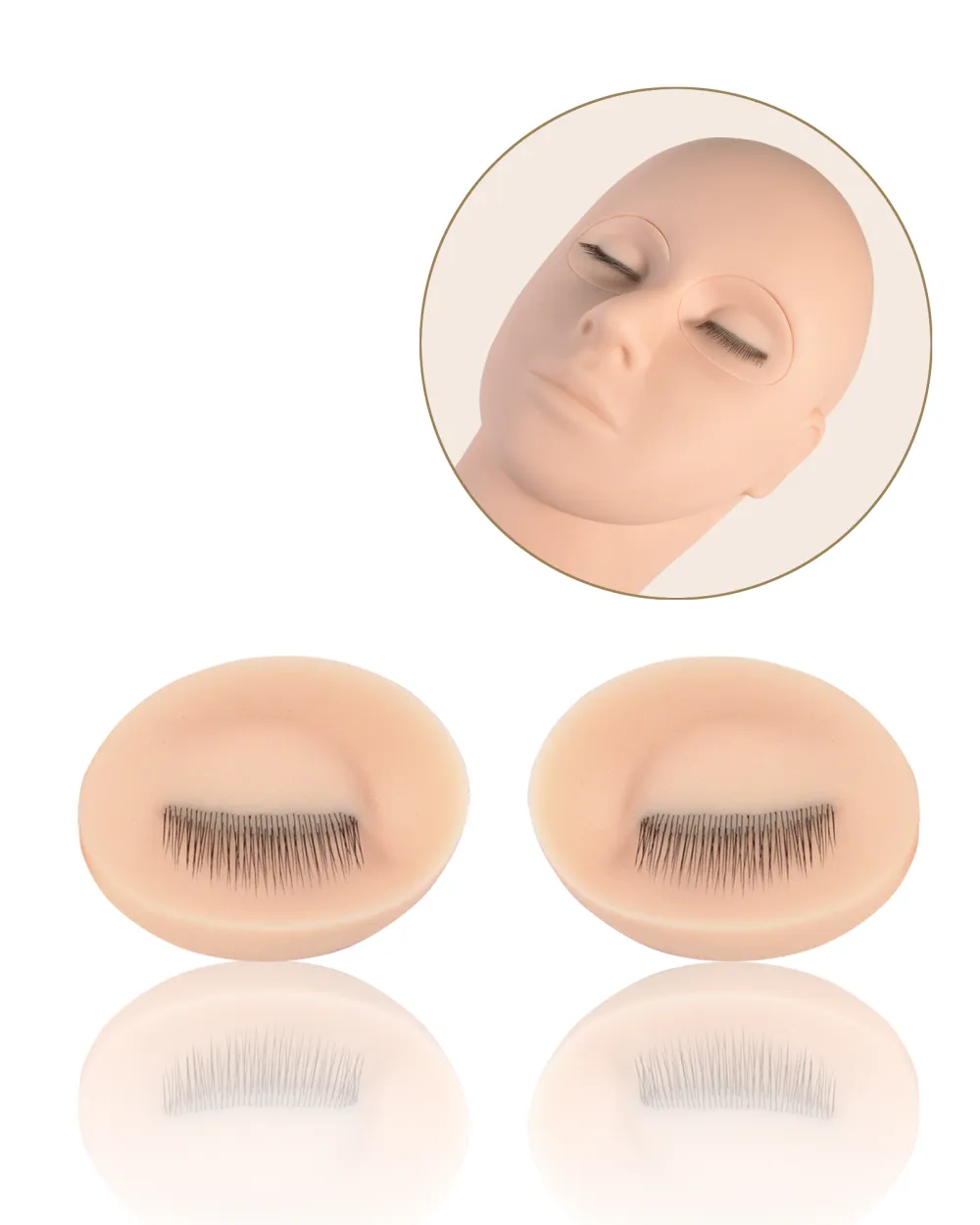 Two pop-out replaceable lashed eye modules